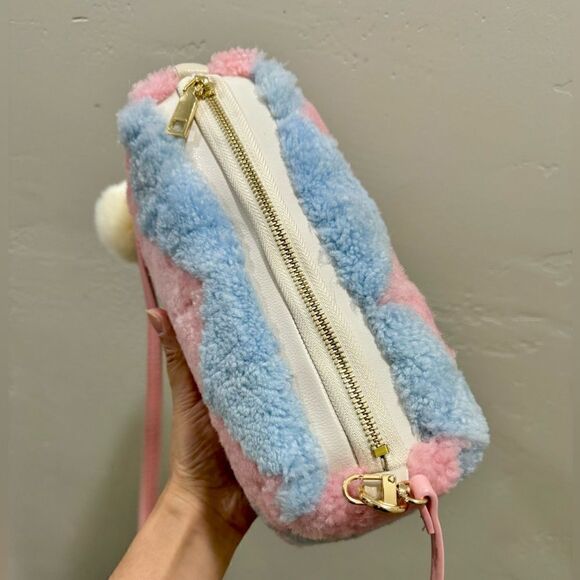 Handmade Colorblock Genuine Shearling Leather Barrel Bag & 3 Strap Styles - Picture 14 of 16